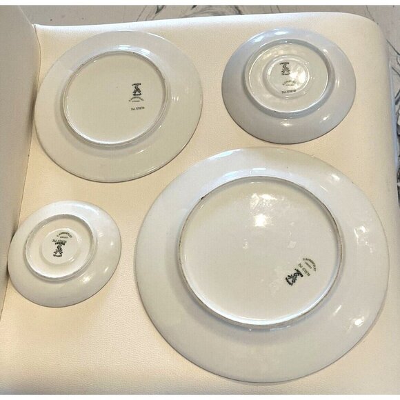 C. AHRENFELDT FRANCE Depose Limoges Floral - 4 Plates Set - Made in France - Picture 8 of 9
